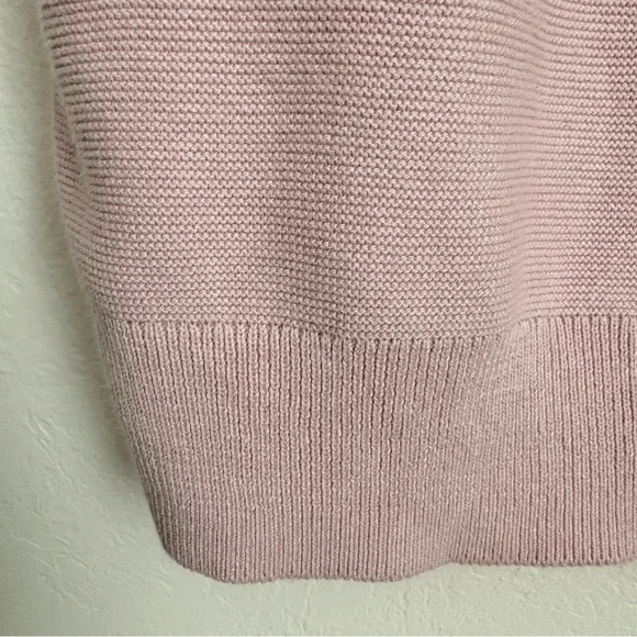 Quince Dolman Sweater Crew Cotton Cashmere Link Stitch Sugar Stone Sz M - Picture 8 of 16